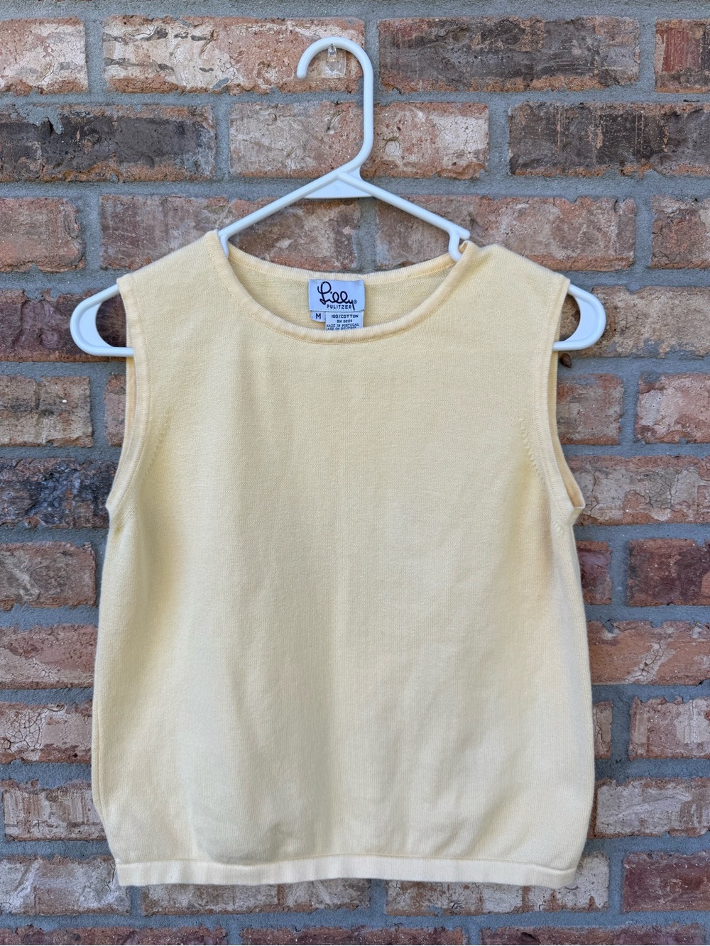 Lilly Pulitzer Pale Yellow Sleeveless Knit Tank